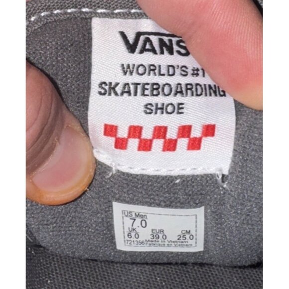 VANS Skate Chukka Low Mens Canvas Athletic Skateboarding Shoes Size 7 Gray White - Picture 8 of 8